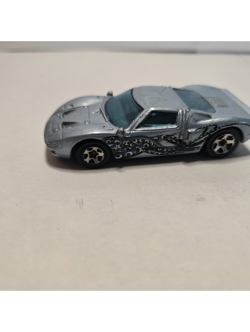 Vintage 1999 Hot Wheels Ford GT-40 Octopus Rare Silver Original Old Car FreeShip